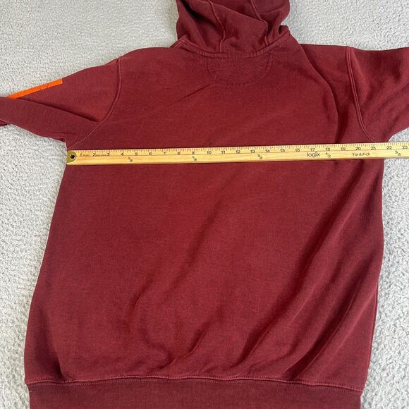 Carhartt Hoodie Sweatshirt Mens Small Maroon Burgundy Wine Pullover Sweater - Picture 8 of 9